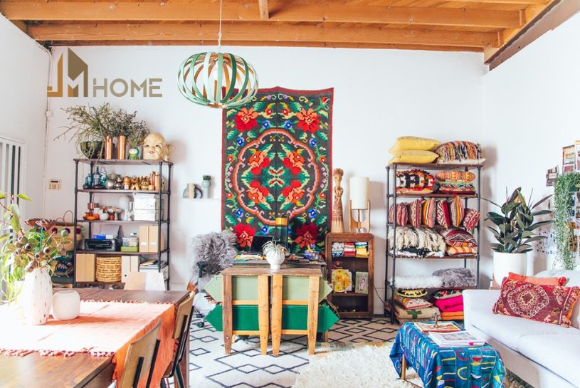phong cách nội thất bohemian