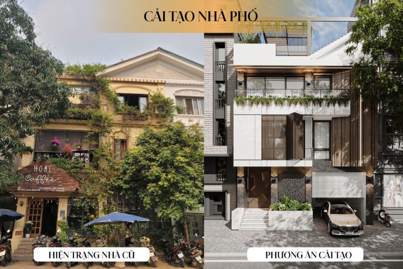 cải tạo nhà ống 2 tầng cũ