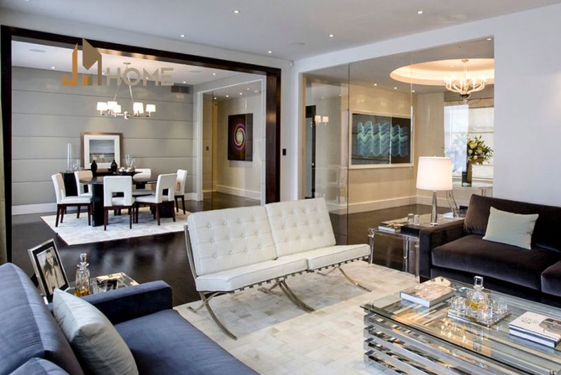 thiết kế nội thất phòng khách 20m2