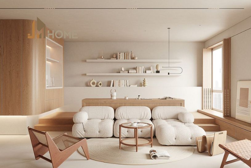 thiết kế nội thất phòng khách 20m2