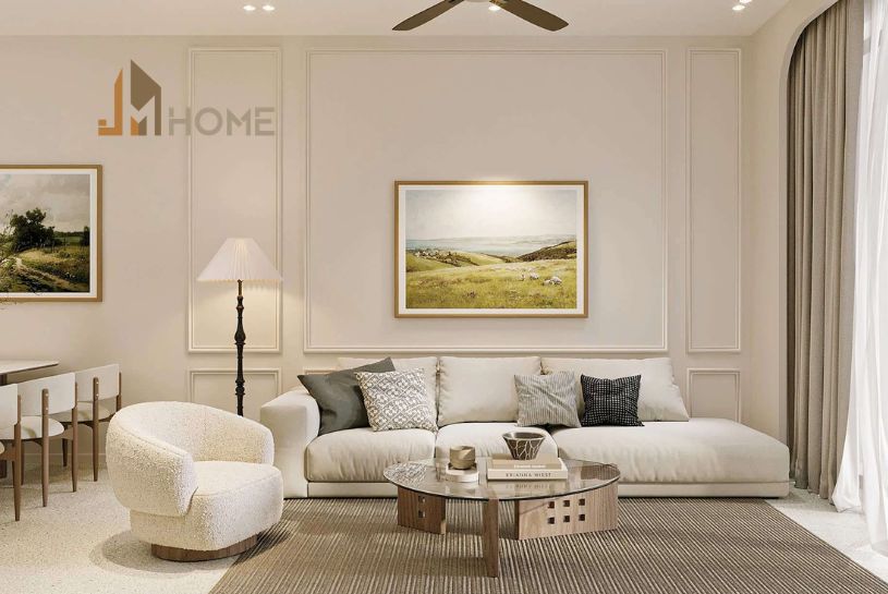 thiết kế nội thất phòng khách 20m2