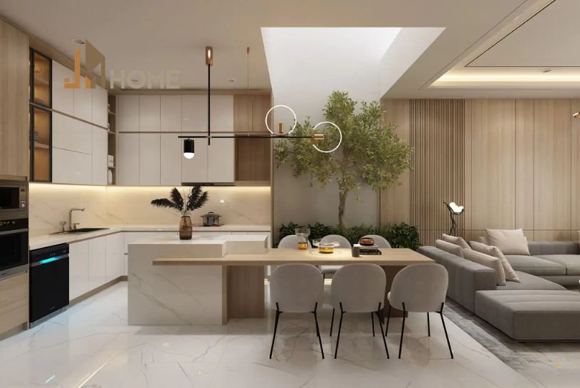 thiết kế nội thất phòng khách 20m2