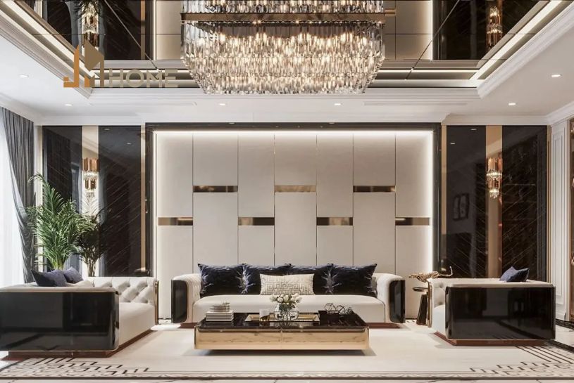thiết kế nội thất phòng khách 20m2