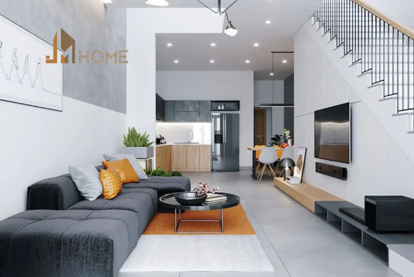 thiết kế nội thất phòng khách 20m2