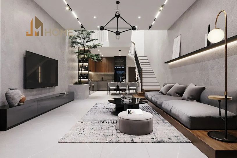 thiết kế nội thất phòng khách 20m2