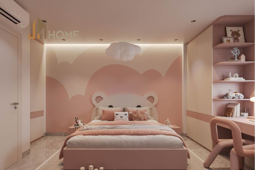 thiết kế nội thất phòng ngủ đẹp cho bé gái
