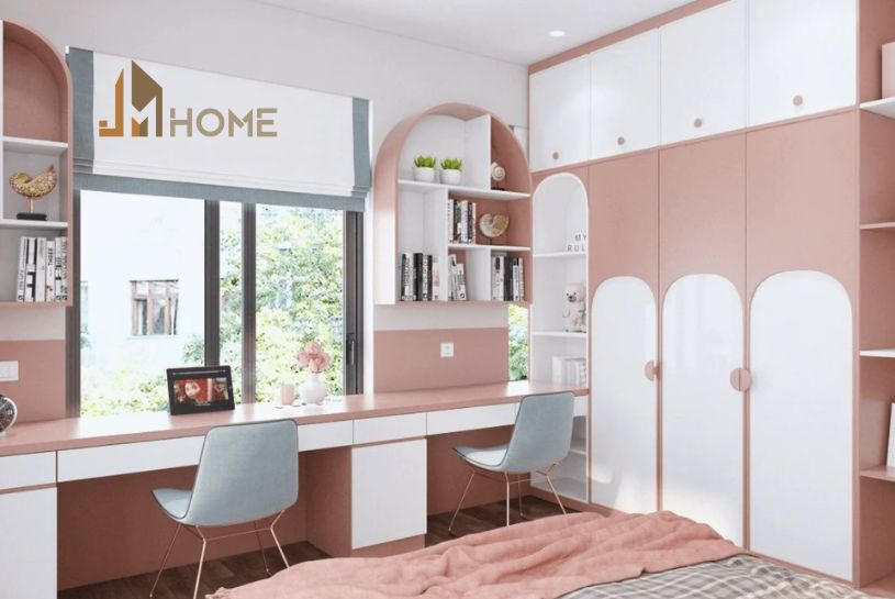 thiết kế nội thất phòng ngủ đẹp cho bé gái