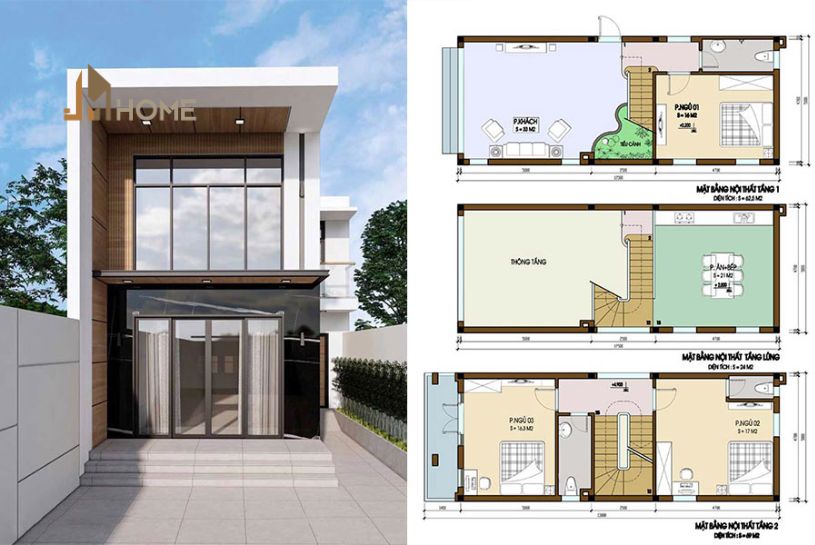 bản vẽ thiết kế nhà 1 tầng