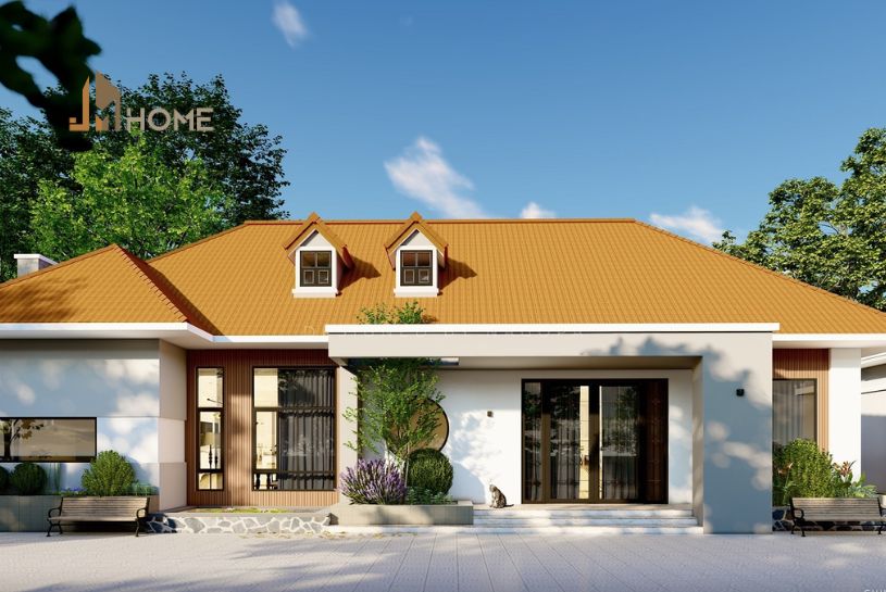 bản vẽ thiết kế nhà 1 tầng