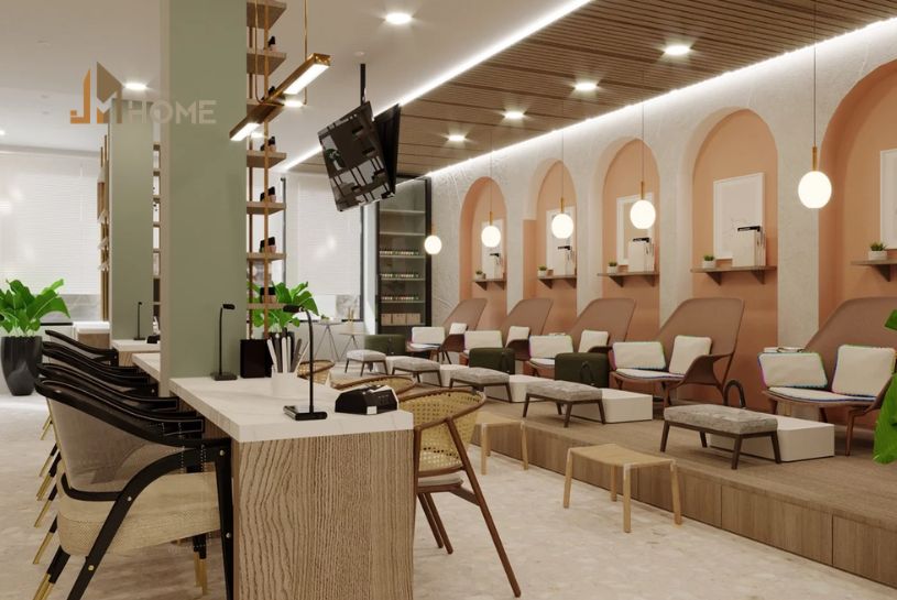 thiết kế tiệm nail nhỏ đẹp