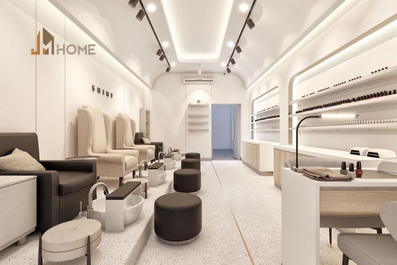 thiết kế tiệm nail nhỏ đẹp