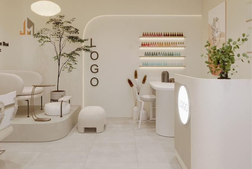 thiết kế tiệm nail nhỏ đẹp