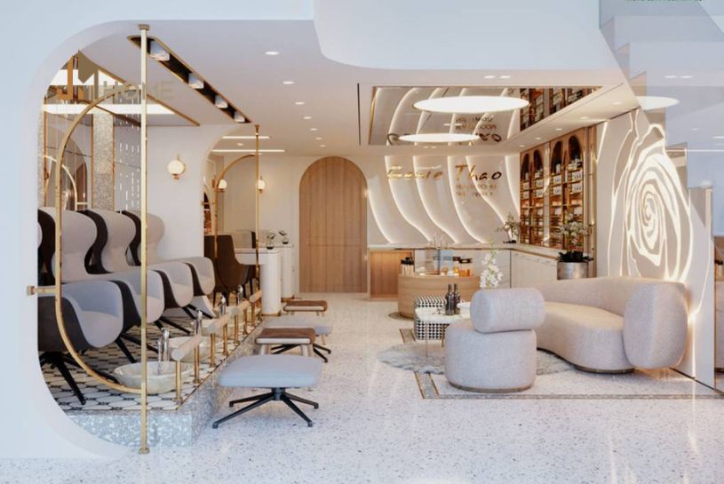 thiết kế tiệm nail nhỏ đẹp