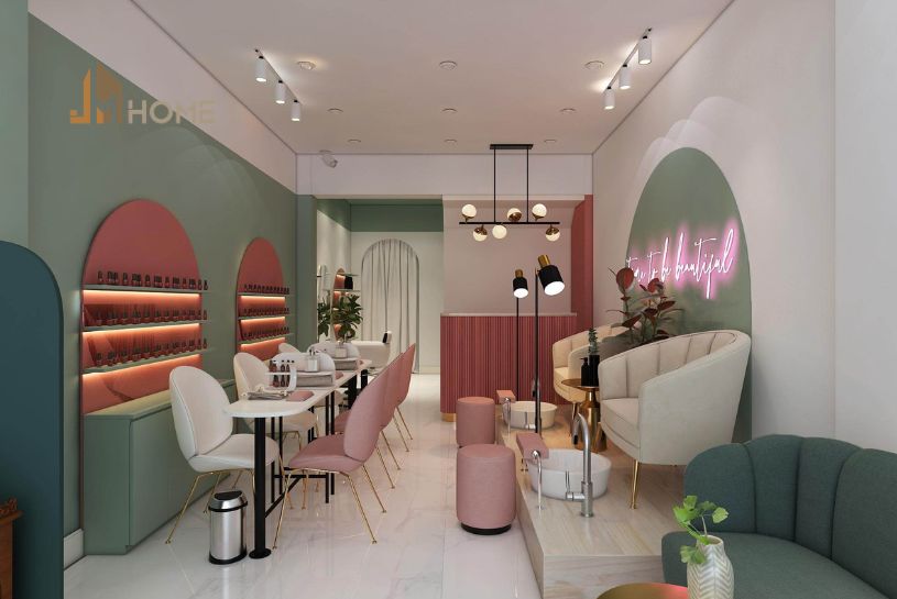 thiết kế tiệm nail nhỏ đẹp