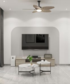 Phòng khách được thiết kế đơn giản