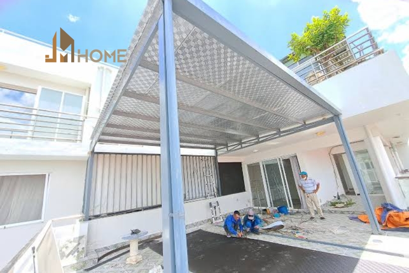 Mái cổng lợp tôn