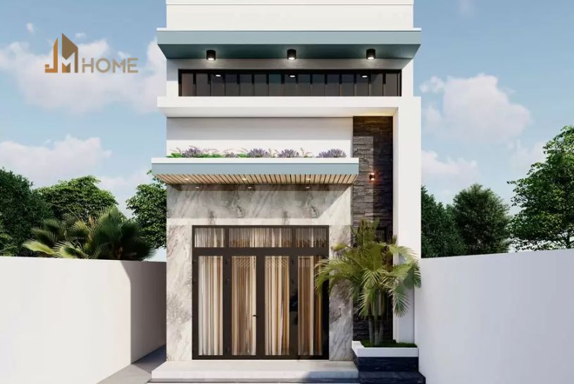 mẫu nhà ngang 8m dài 20m