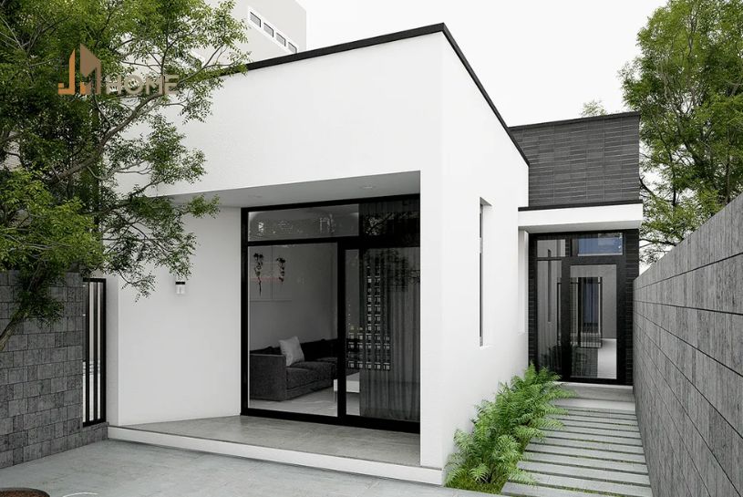 mẫu nhà ngang 8m dài 20m