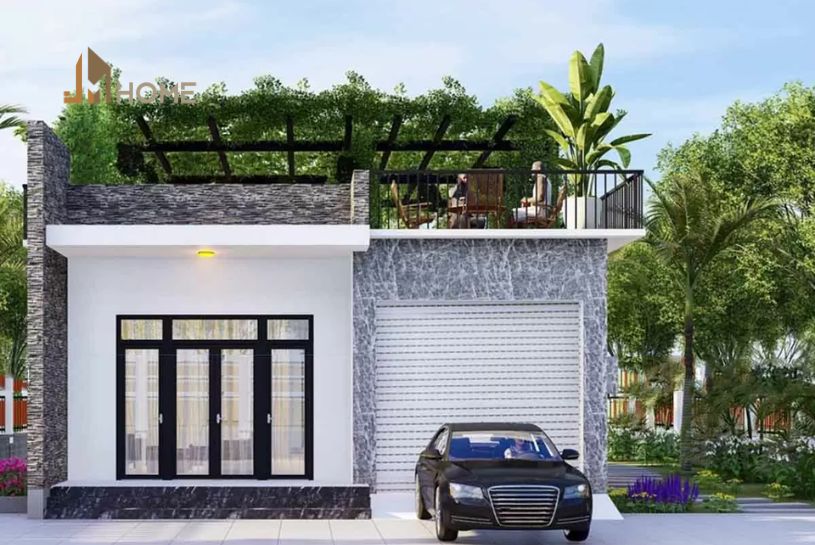 mẫu nhà ngang 8m dài 20m