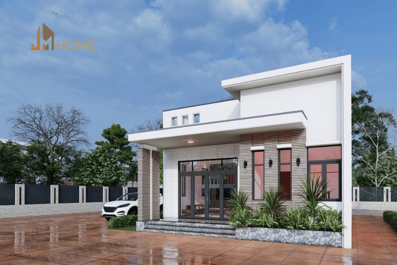 mẫu nhà ngang 8m dài 20m