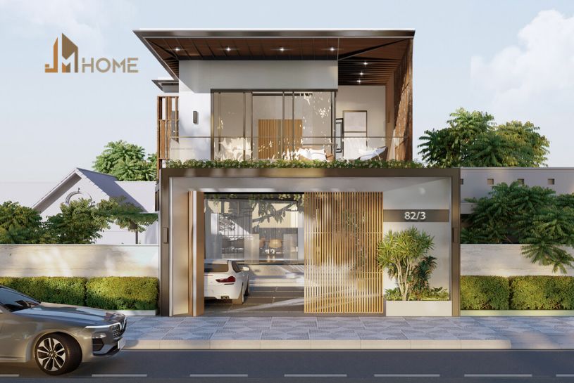 Mẫu nhà ngang 8m dài 20m