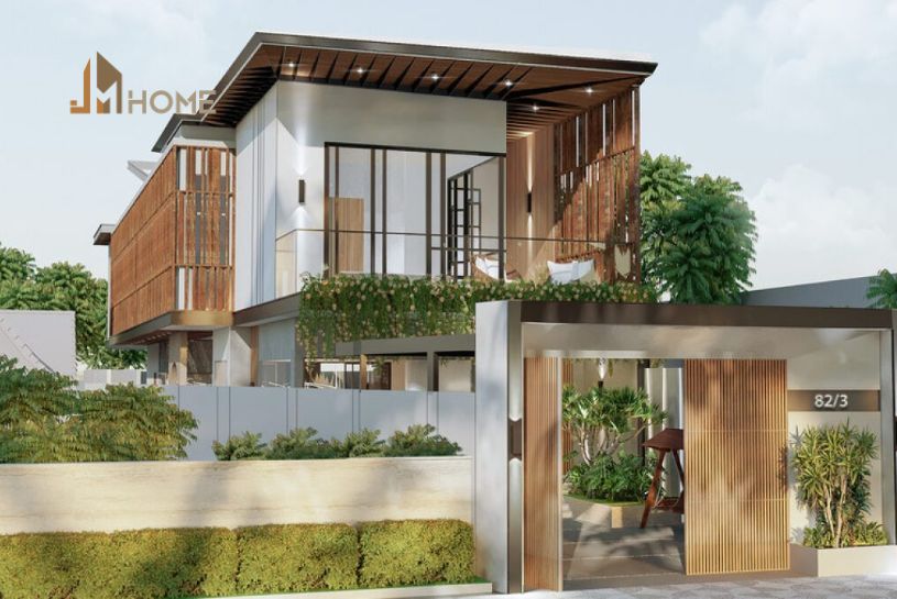 Mẫu nhà ngang 8m dài 20m