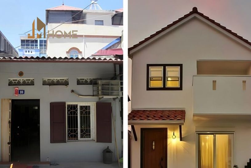 cải tạo nhà cấp 4 thành 2 tầng