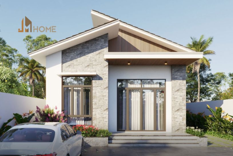 thiết kế nhà mái lệch