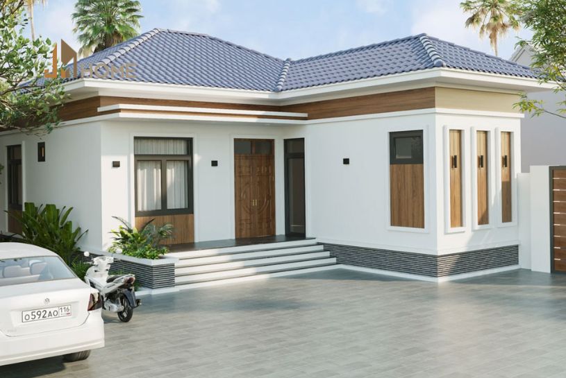 thiết kế nhà mái lệch