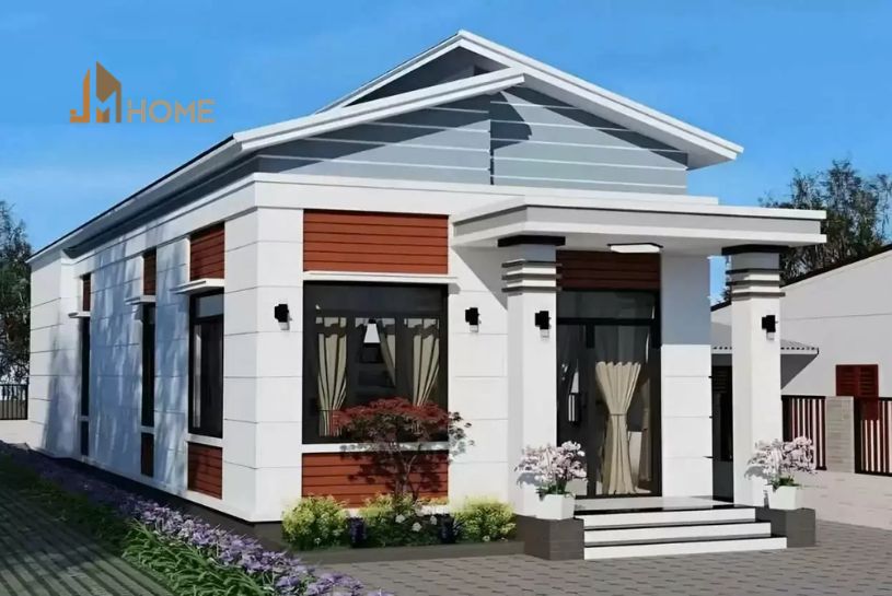 thiết kế nhà mái lệch
