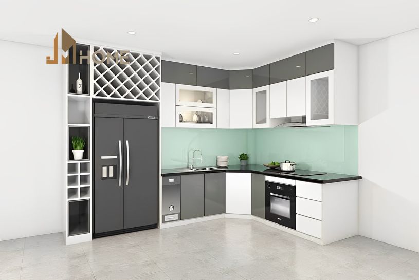 Mẫu tủ bếp acrylic đẹp