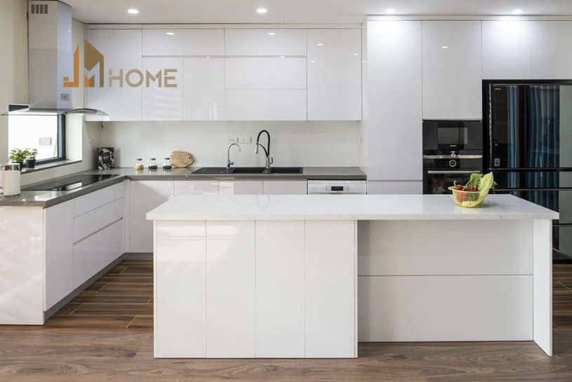 Mẫu tủ bếp acrylic đẹp