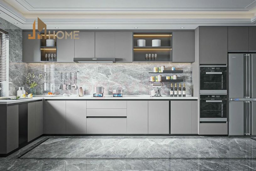 Mẫu tủ bếp acrylic đẹp