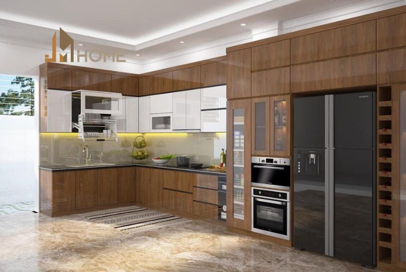 Mẫu tủ bếp acrylic đẹp