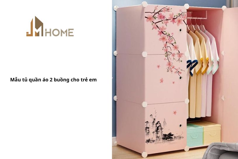Mẫu tủ quần áo 2 buồng đẹp