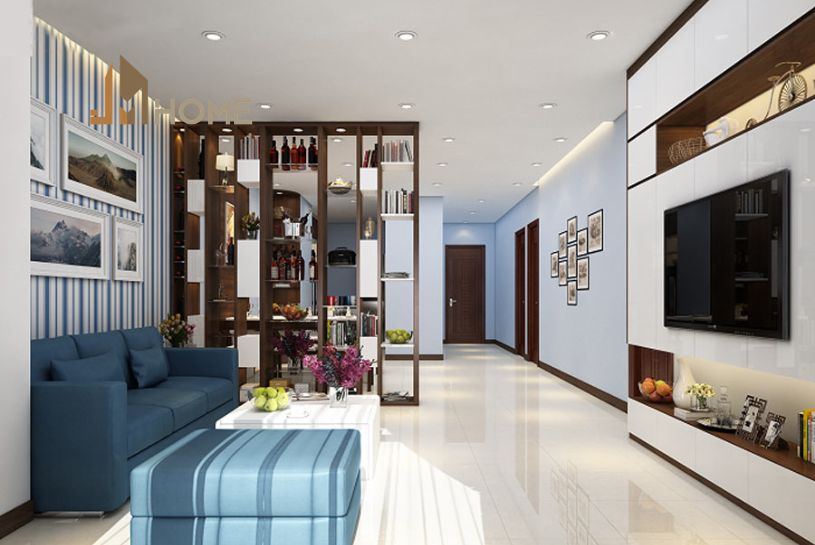 Phòng khách nhà ống đẹp 4m