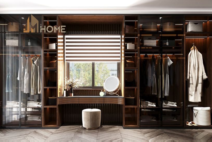 Tủ quần áo kết hợp bàn trang điểm
