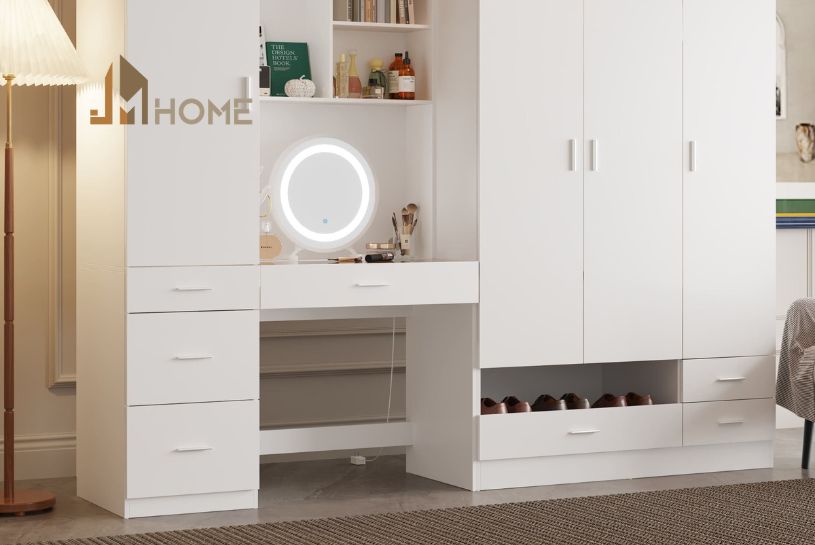 Tủ quần áo kết hợp bàn trang điểm