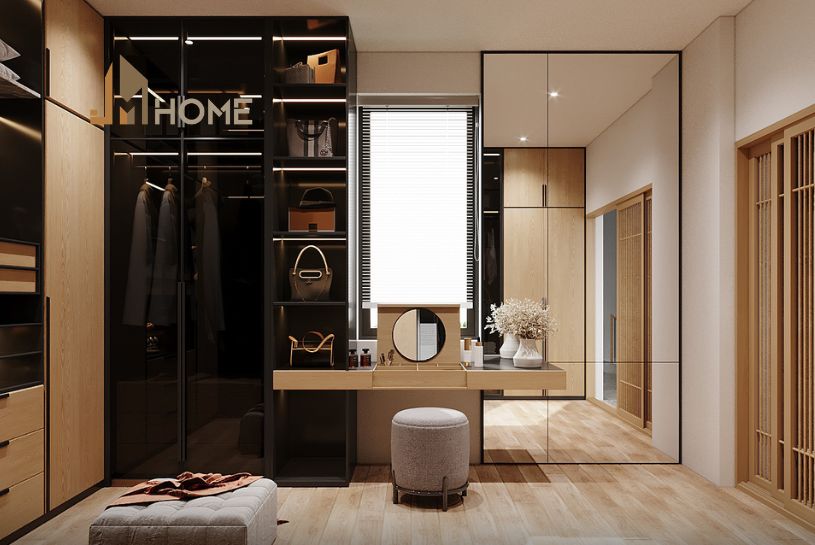 Tủ quần áo kết hợp bàn trang điểm