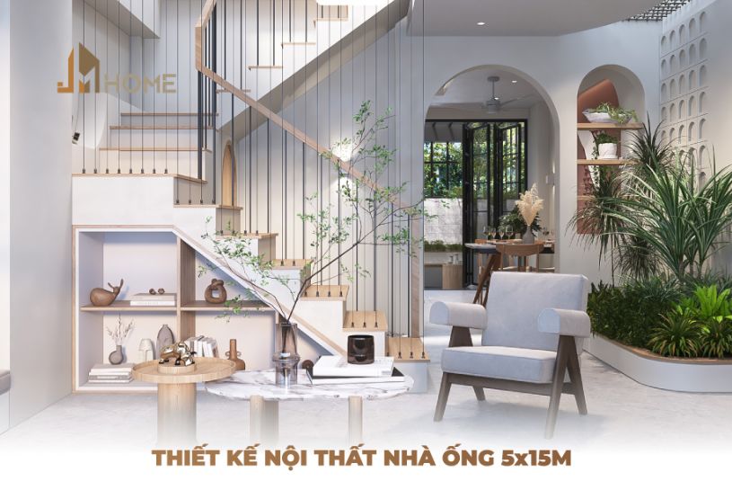 Cải tạo phòng khách nhà ống