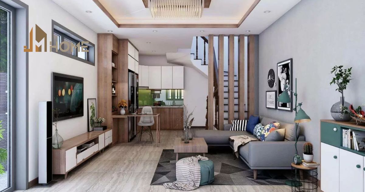 cải tạo phòng khách nhà ống