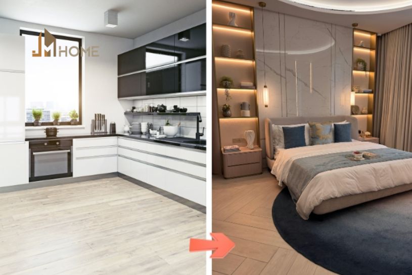 cải tạo nhà bếp thành phòng ngủ