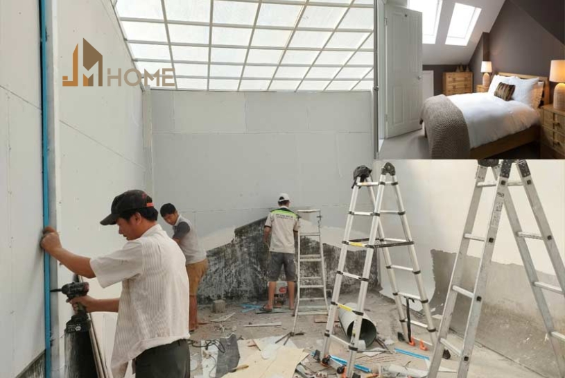cải tạo sân thượng thành phòng ngủ